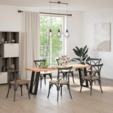 vidaXL Console tafelpoten 2 st U-vormig 38x(72-73) cm staal zwart