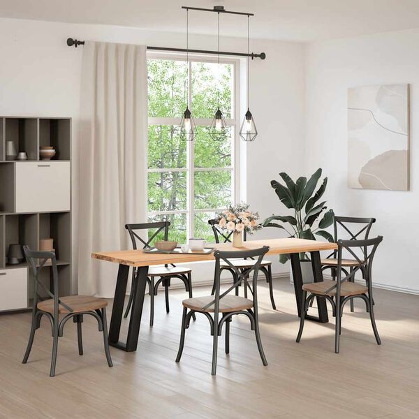 vidaXL Console tafelpoten 2 st U-vormig 38x(72-73) cm staal zwart