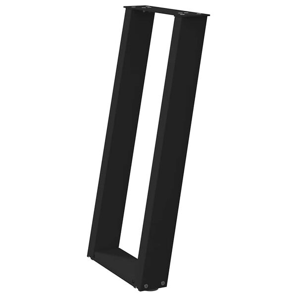 vidaXL Console tafelpoten 2 st U-vormig 38x(72-73) cm staal zwart