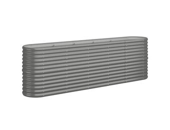 vidaXL Plantenbak 224x40x68 cm gepoedercoat staal grijs