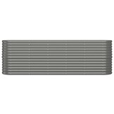 vidaXL Plantenbak 224x40x68 cm gepoedercoat staal grijs