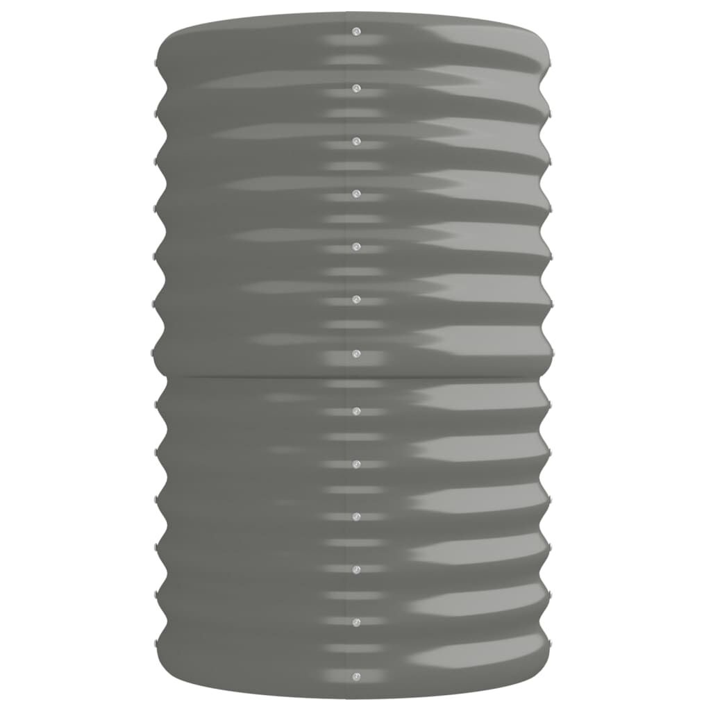 vidaXL Plantenbak 224x40x68 cm gepoedercoat staal grijs