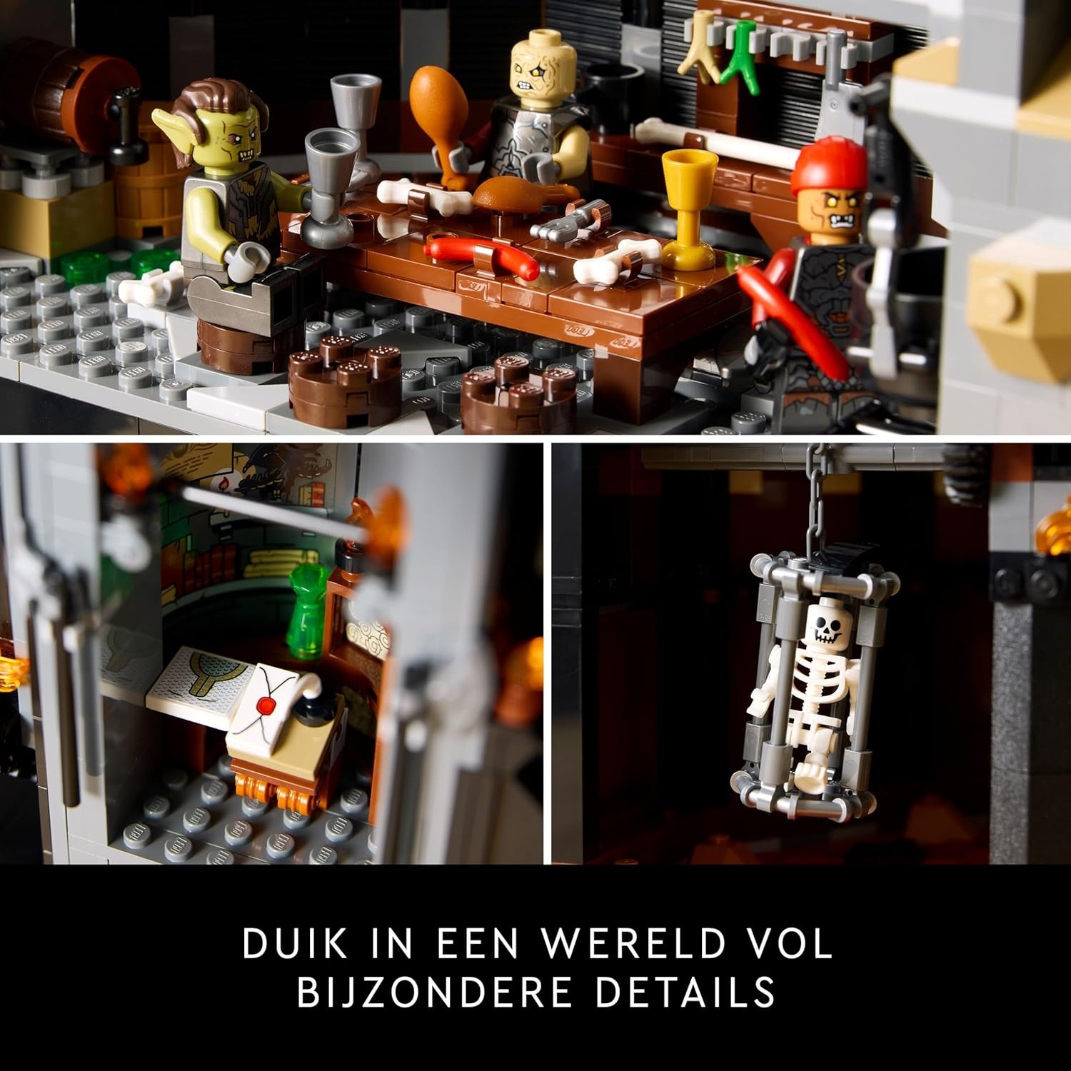 LEGO Icons The Lord of the Rings: Barad-dûr Film Building Kit for Adults with Minifigures of Sauron, Gothmog, Orcs, Frodo, Sam and Gollem, Gift for Him or Her 10333