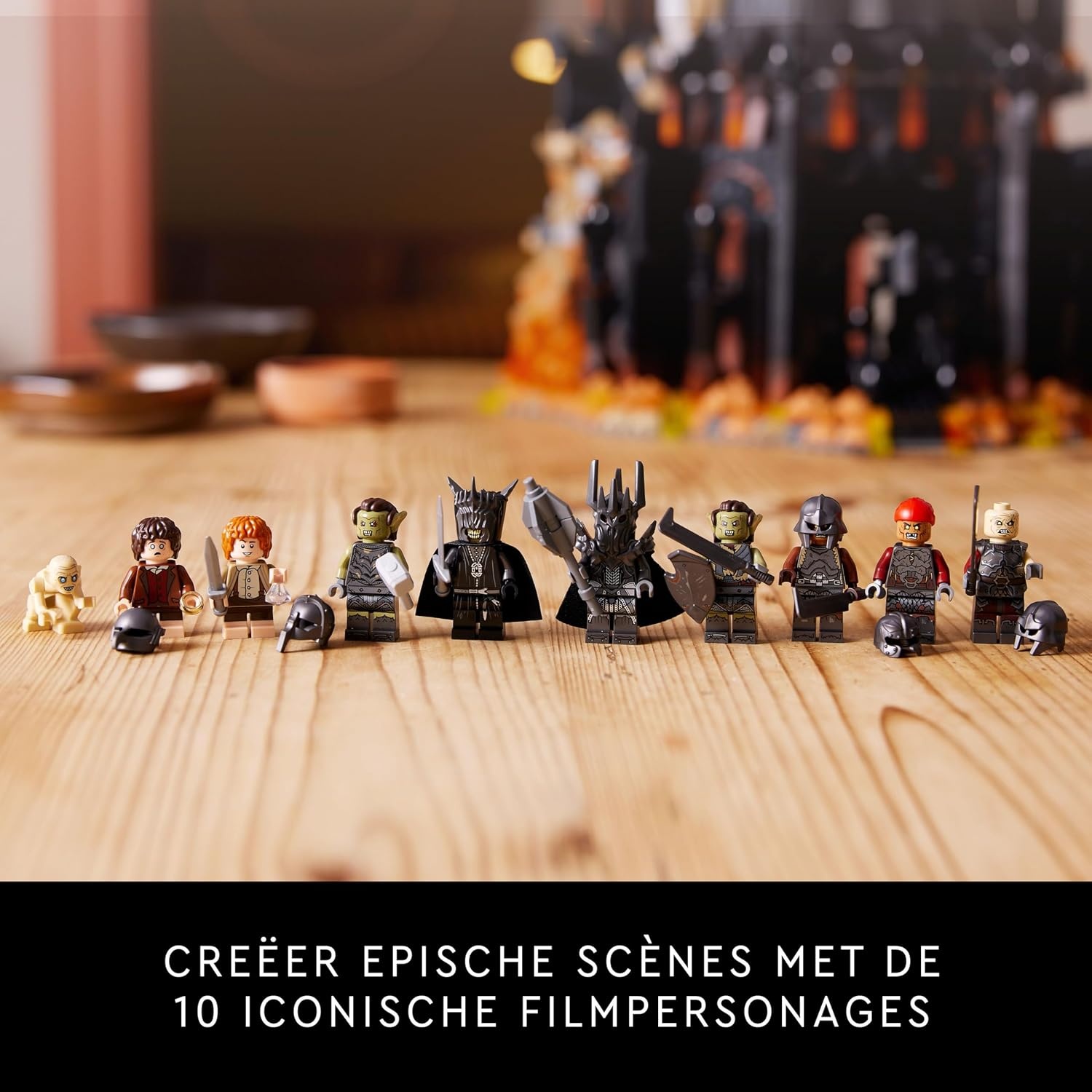 LEGO Icons The Lord of the Rings: Barad-dûr Film Building Kit for Adults with Minifigures of Sauron, Gothmog, Orcs, Frodo, Sam and Gollem, Gift for Him or Her 10333