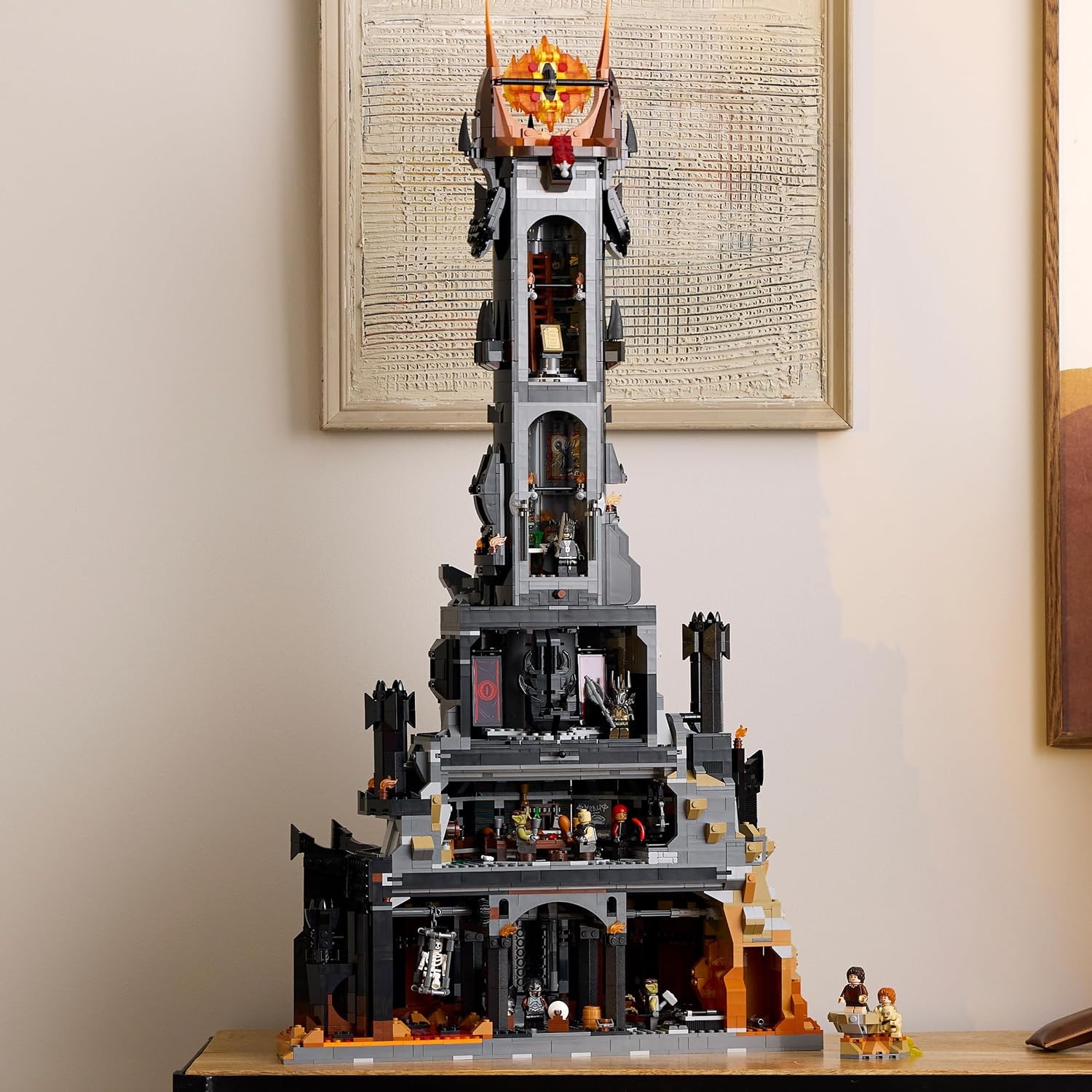LEGO Icons The Lord of the Rings: Barad-dûr Film Building Kit for Adults with Minifigures of Sauron, Gothmog, Orcs, Frodo, Sam and Gollem, Gift for Him or Her 10333
