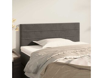 vidaXL Hoofdbord 90cm Donkergrijs Fluweel - 45% Korting
