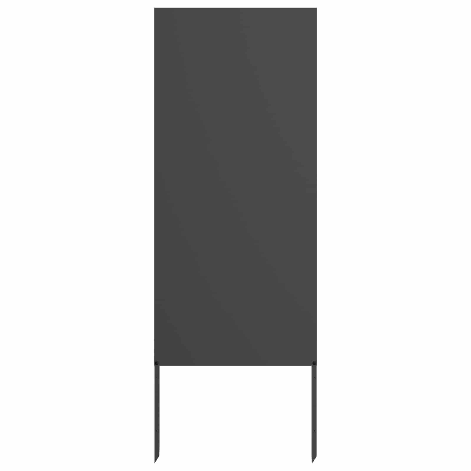 vidaXL Tuin Privacy Screen Zwart 50 x 140 cm Koudgewalst staal