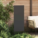 vidaXL Tuin Privacy Screen Zwart 50 x 140 cm Koudgewalst staal