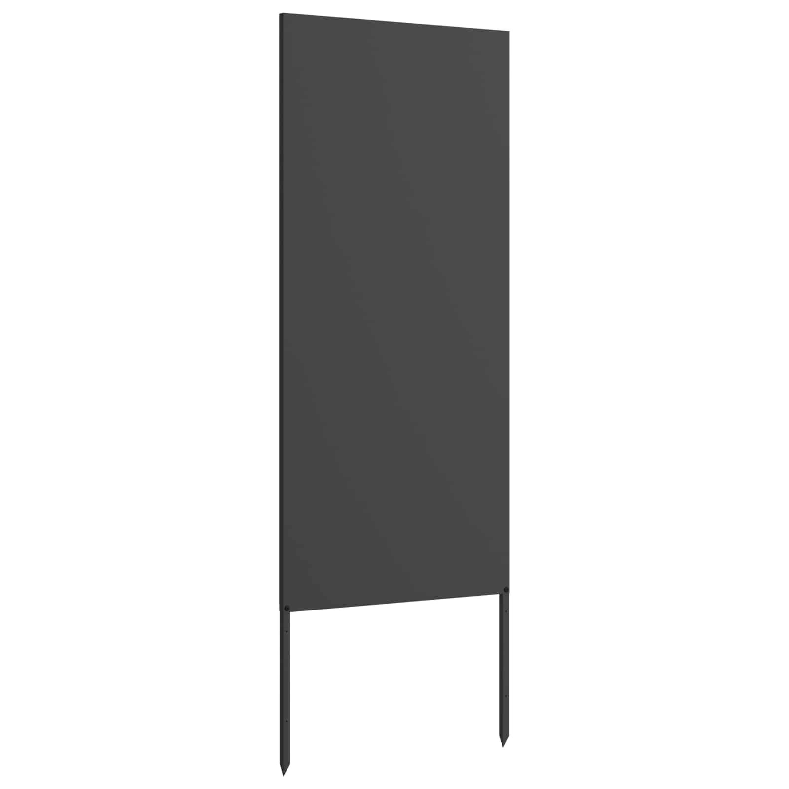 vidaXL Tuin Privacy Screen Zwart 50 x 140 cm Koudgewalst staal