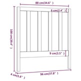 vidaXL Hoofdbord Grenenhout Wit 96x4x100 cm - 34% Korting
