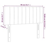 Donkerbruin Hoofdbord van Stof - 90x5x78/88 cm (28% Korting)