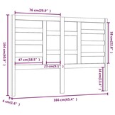 Hoofdbord Grenenhout Wit 166x4x104 cm - 40% Korting