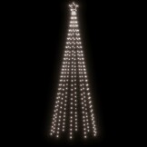 vidaXL Kegelkerstboom 310 LED's 100x300 cm koudwit