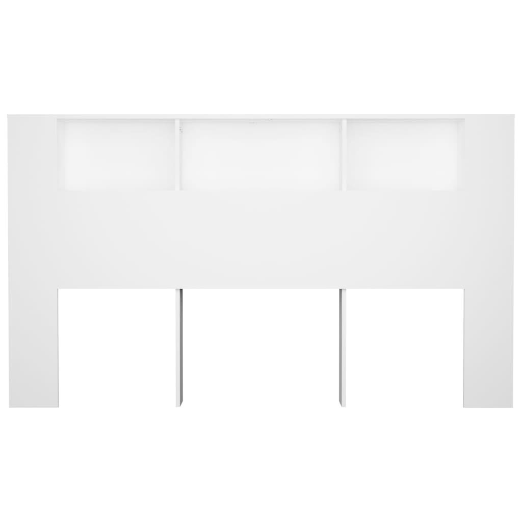 vidaXL Hoofdbordkast 180x18,5x104,5 cm wit