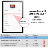 Zwarte PU Lederen Toetsenbord Hoes voor Lenovo Tab M10 3rd Gen 10.1 - 47% Korting