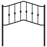 Hoofdbord Metaal Zwart 90cm - 33% Korting