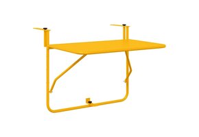 VidaXL Balkontafel Geel Staal 60x39x65cm - 36% Korting!
