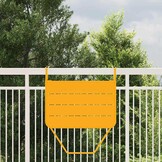 vidaXL Hangende Balkon Tafel Geel 60 x 39 x 65 cm Staal