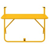 vidaXL Hangende Balkon Tafel Geel 60 x 39 x 65 cm Staal