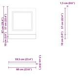 vidaXL Vaatwaspaneel Kalmar 60x1,5x67 cm Bewerkt Hout Sonoma Eiken - 40% Korting