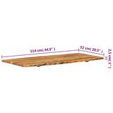vidaXL Wastafelblad 114x52x2,5 cm massief acaciahout