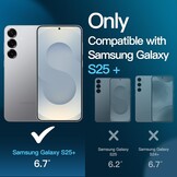 Telefoonhoesje Samsung Galaxy S25+ 5G: 5-in-1 Bundel met Screen Protector & Camera Lens Beschermer - Silver Shadow (48% Korting)