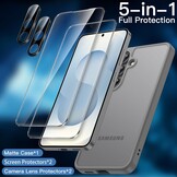 Telefoonhoesje Samsung Galaxy S25+ 5G: 5-in-1 Bundel met Screen Protector & Camera Lens Beschermer - Silver Shadow (48% Korting)