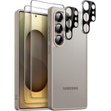 Telefoonhoesje Samsung Galaxy S25+ 5G: 5-in-1 Bundel met Screen Protector & Camera Lens Beschermer - Silver Shadow (48% Korting)
