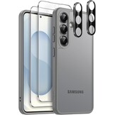 Telefoonhoesje Samsung Galaxy S25+ 5G: 5-in-1 Bundel met Screen Protector & Camera Lens Beschermer - Silver Shadow (48% Korting)