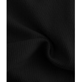Dames Zwart Ribgebreid T-shirt Lange Mouwen U-hals - 46% Korting