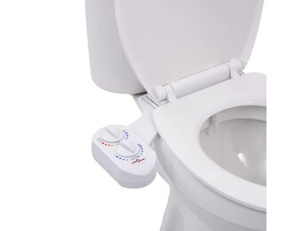 vidaXL Bidetaansluiting voor toiletbril warm/koud water enkel mondstuk