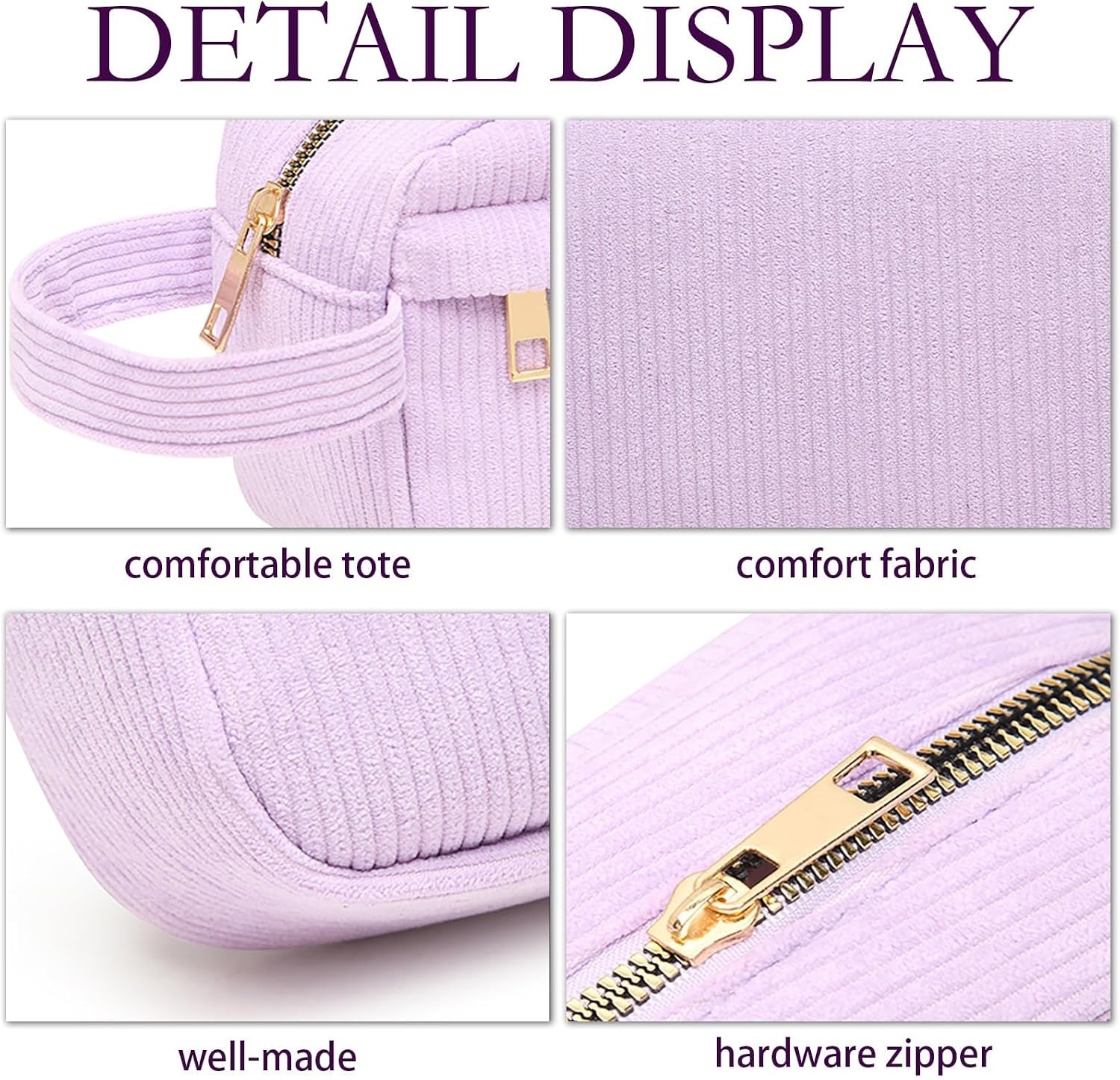 Paarse Corduroy Make-uptas Dames - 39% Korting