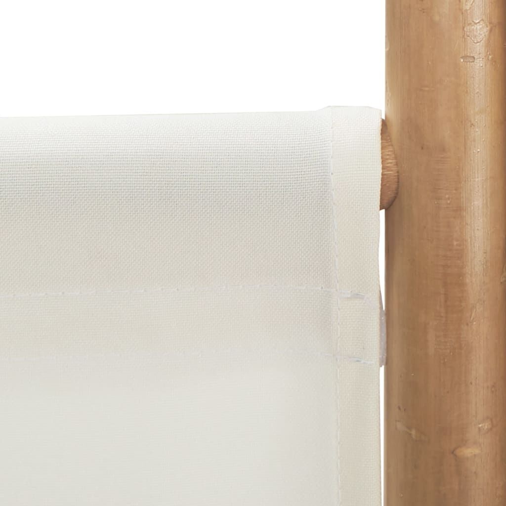 vidaXL Kamerscherm 5-panelen inklapbaar 200 cm bamboe en canvas