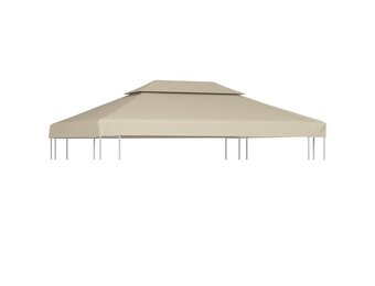 vidaXL Vervangend tentdoek prieel 310 g/m² 3x4 m beige