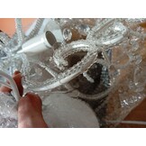 vidaXL Plafondlamp met kralen rond E14 wit