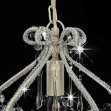 vidaXL Plafondlamp met kralen rond E14 wit