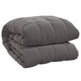 vidaXL Verzwaringsdeken 200x220 cm 9 kg stof grijs