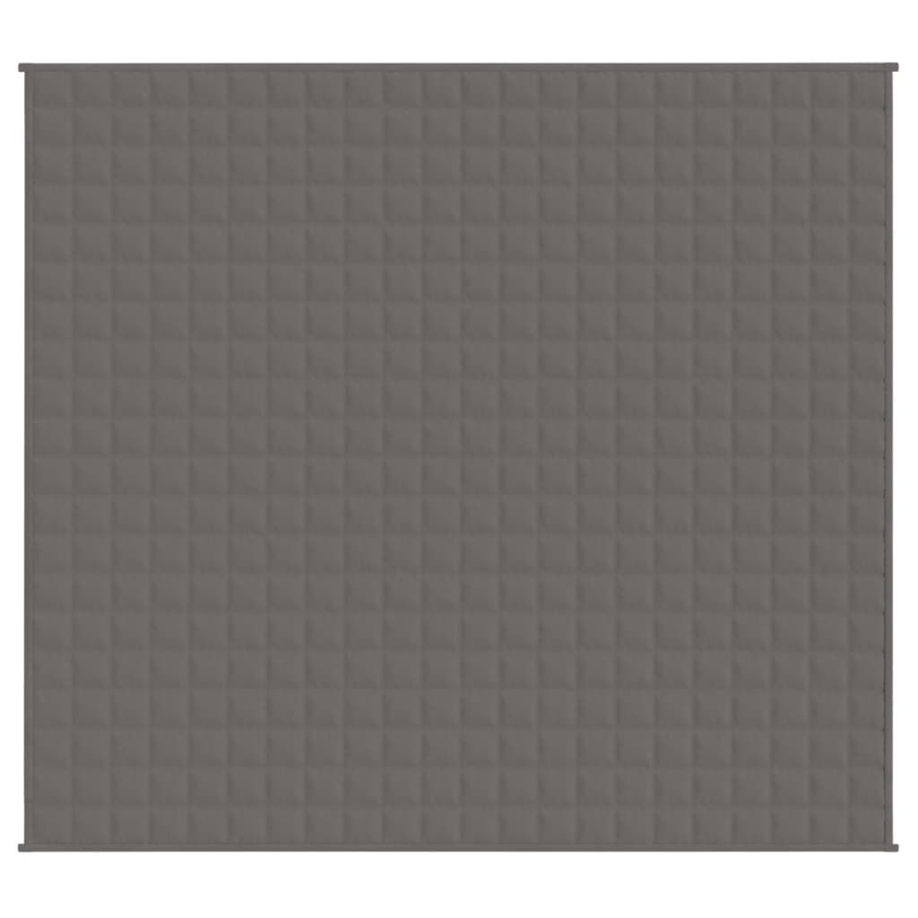 vidaXL Verzwaringsdeken 200x220 cm 9 kg stof grijs