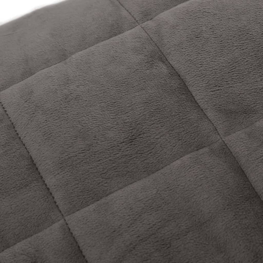 vidaXL Verzwaringsdeken 200x220 cm 9 kg stof grijs