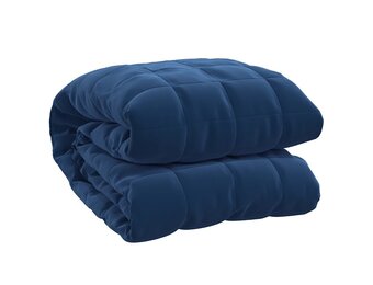 vidaXL Verzwaringsdeken 220x235 cm 11 kg stof blauw