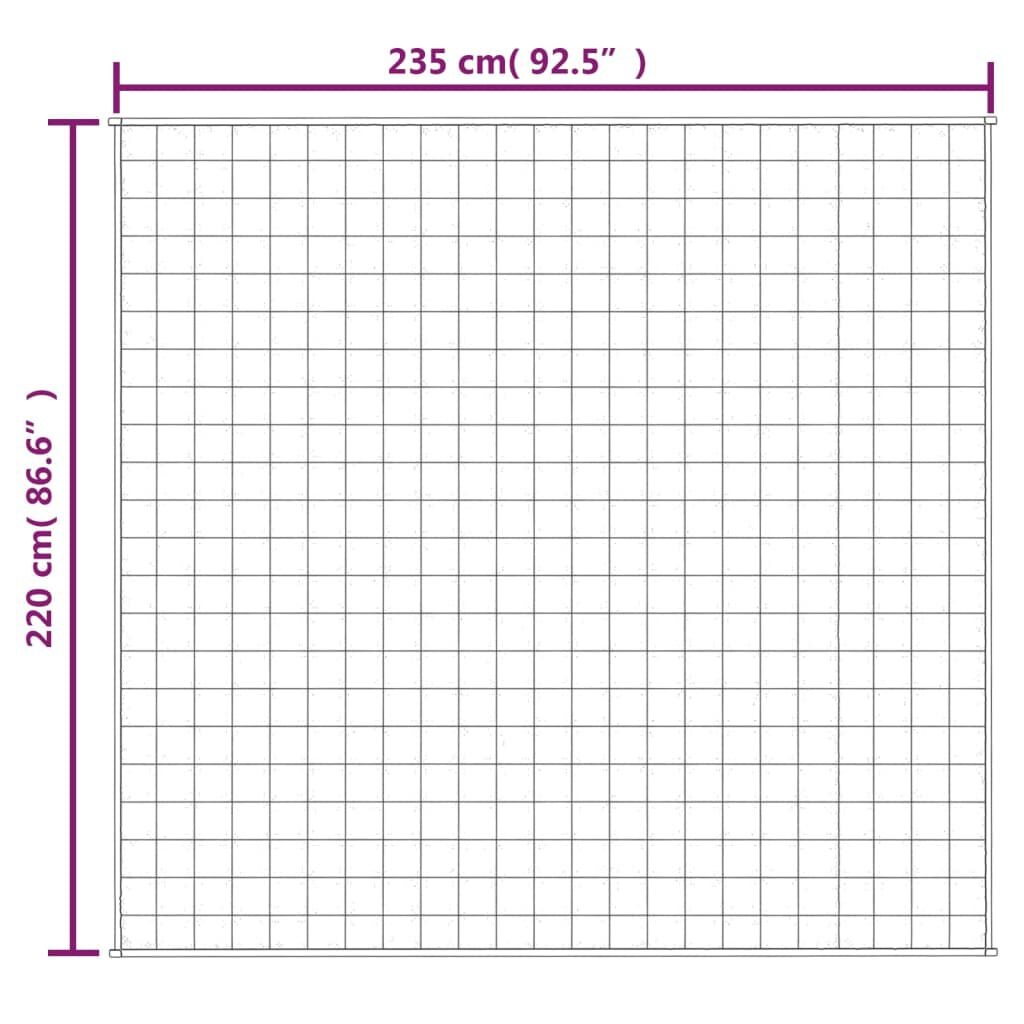 vidaXL Verzwaringsdeken 220x235 cm 11 kg stof blauw