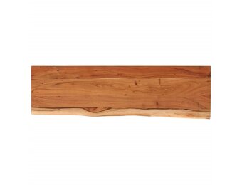 vidaXL Wandschap rechthoekig natuurlijke rand 100x30x3,8 cm acaciahout