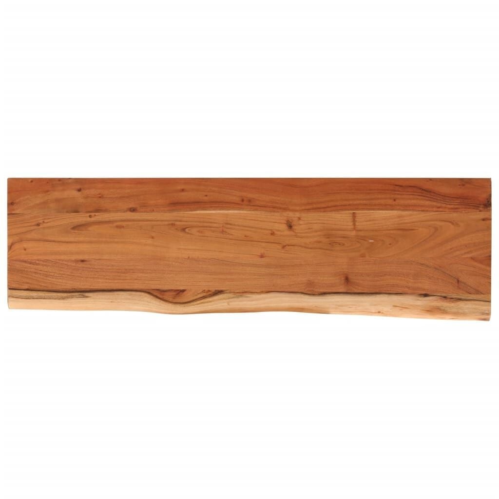vidaXL Wandschap rechthoekig natuurlijke rand 100x30x3,8 cm acaciahout