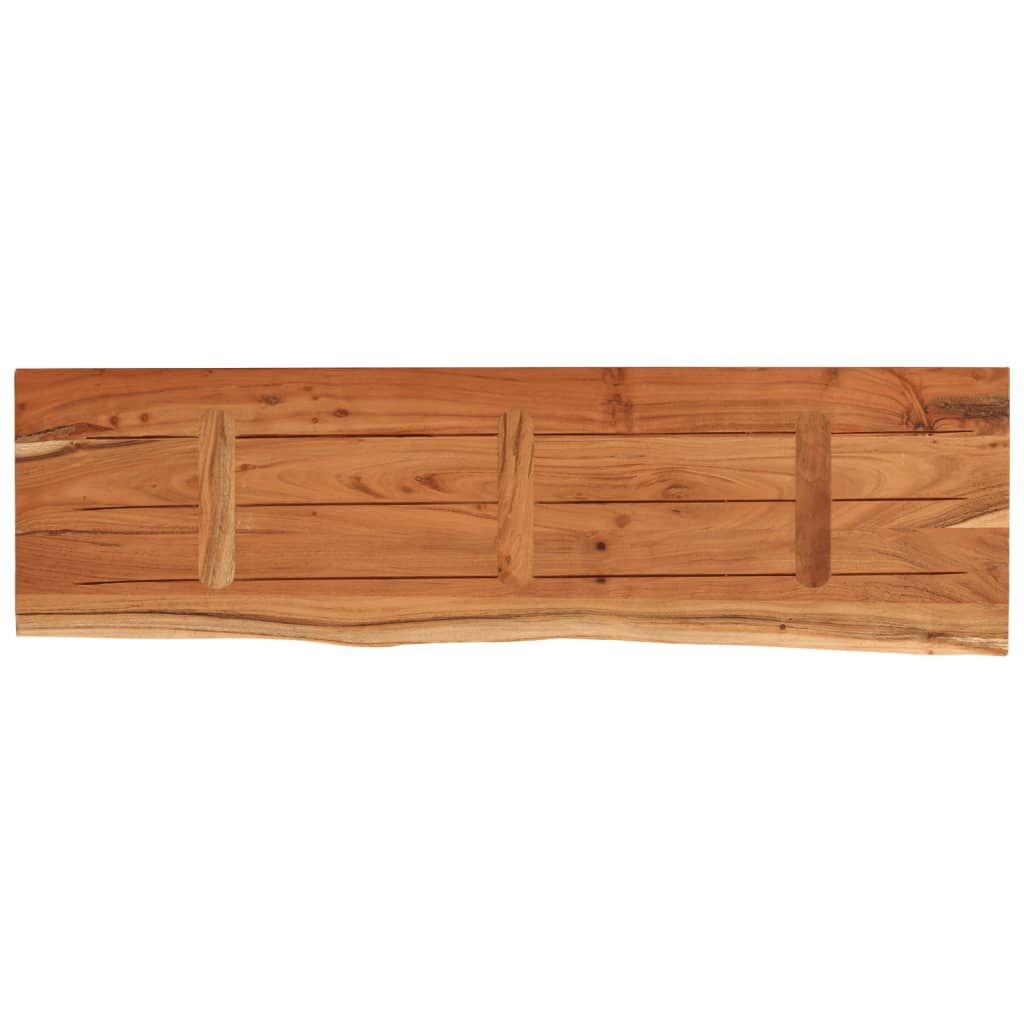 vidaXL Wandschap rechthoekig natuurlijke rand 100x30x3,8 cm acaciahout