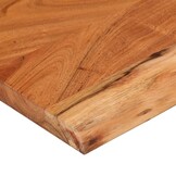 vidaXL Wandschap rechthoekig natuurlijke rand 100x30x3,8 cm acaciahout
