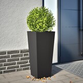 vidaXL Plantenbak 35x35x75 cm staal zwart
