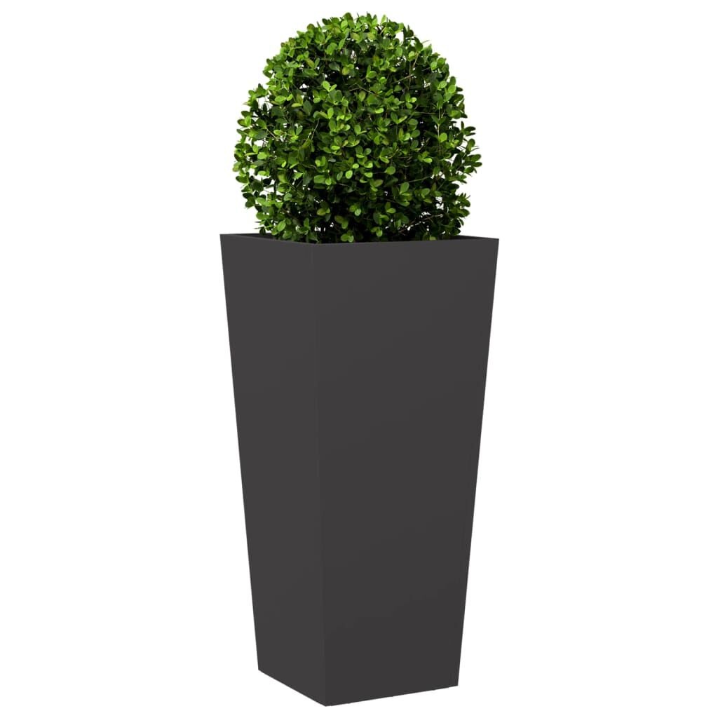 vidaXL Plantenbak 35x35x75 cm staal zwart