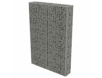 vidaXL Schanskorfmuur met deksels 100x20x150 cm gegalvaniseerd staal