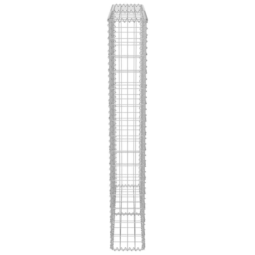 vidaXL Schanskorfmuur met deksels 100x20x150 cm gegalvaniseerd staal