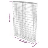 vidaXL Schanskorfmuur met deksels 100x20x150 cm gegalvaniseerd staal